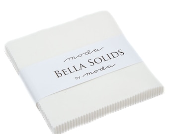 Bella Solids Charm Pack - 4 Color Options - 42 - 5" Squares - Precut Fabric - Solid/Blender - 100% Cotton - Moda Fabrics