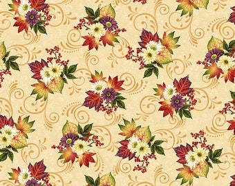 Pumpkin Harvest Daisy Bouquet - 1/4 yard