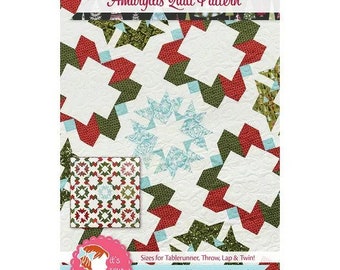Amaryllis Quilt Pattern - Paper Pattern - It's Sew Emma - FQ Friendly