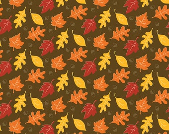 Fall's In Town - Leaves - Riley Blake - Sandy Gervais - 3 Color Options - 100% Cotton - Cut From Bolt - Multiples Cut Continuously