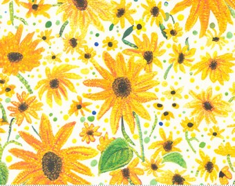 Enchanted Dreamscapes Black Eyed Susan - 2 Color Options - Ira Kennedy - Moda Fabrics - 100% Cotton - Multiples Cut Continuously