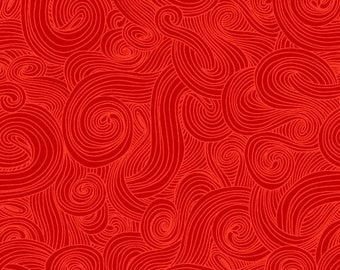 Just Color! Swirl 1351-Red - 1/4 yard