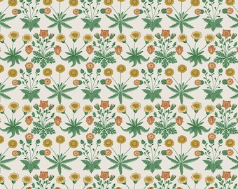 Buttermere - Daisy - Ivory - Morris & Co - Free Spirit Fabrics - Multiples Cut Continuously - 100% Cotton