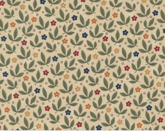 Kansas Troubles Fluttering Leaves - Small Floral & Leaves  - 5 Color Options - Moda - Multiple Quantities Cut Continuously - 100% Cotton