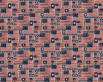 Heart of America - Old Glory - Loni Harris - 3 Wishes Fabric - 100% Cotton - Cut From Bolt - Multiple Quantities Cut Continuously