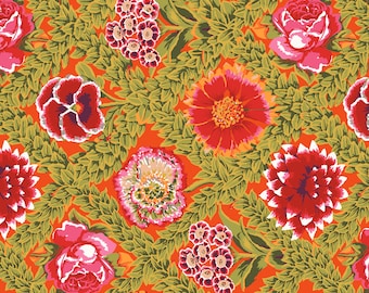 Kaffe Vintage - Flower Lattice - 5 Color Options - Kaffe Fassett - Free Spirit Fabrics - Multiples Cut Continuously - 100% Cotton