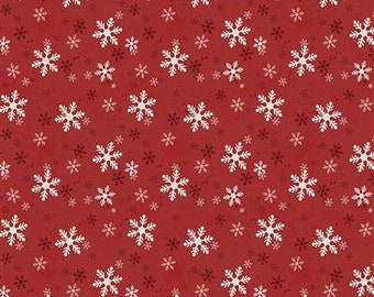 Postcard Christmas Snowflakes - 3 Color Options - Clothworks - Robin Davis Studios - 100% Cotton