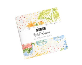 Wild Blossoms Charm Pack - Robin Pickens - Moda Fabrics - 42 - 5" Squares - 100% Cotton