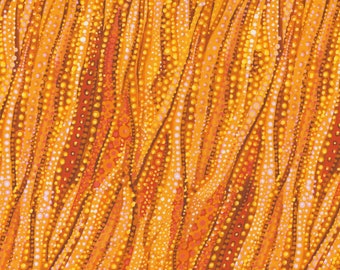 Sunflower Dreamscapes Striped Dot Blender - Orange - Ira Kennedy - Moda Fabrics - 1/4 yard