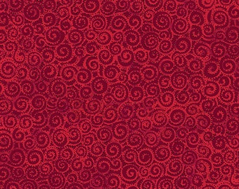 Basic Swirl Light Red  - 1/4 yard