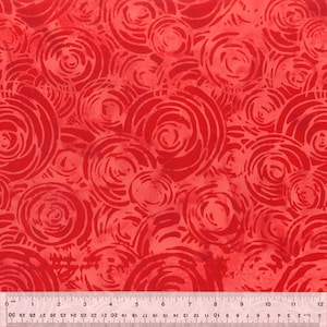 Phoenix BATIKS - Circular Rose - Valentine - Anthology - Windham Fabrics - 100% Cotton - Multiple Quantities Cut Continuously