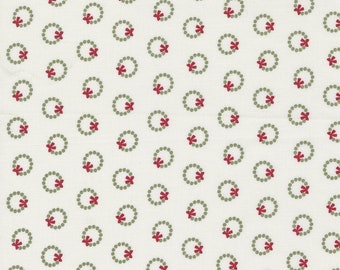 Christmas Eve Wreaths - 3 Color Options -  Lella Boutique - Moda Fabrics - 100% Cotton - Multiples Cut Continuously