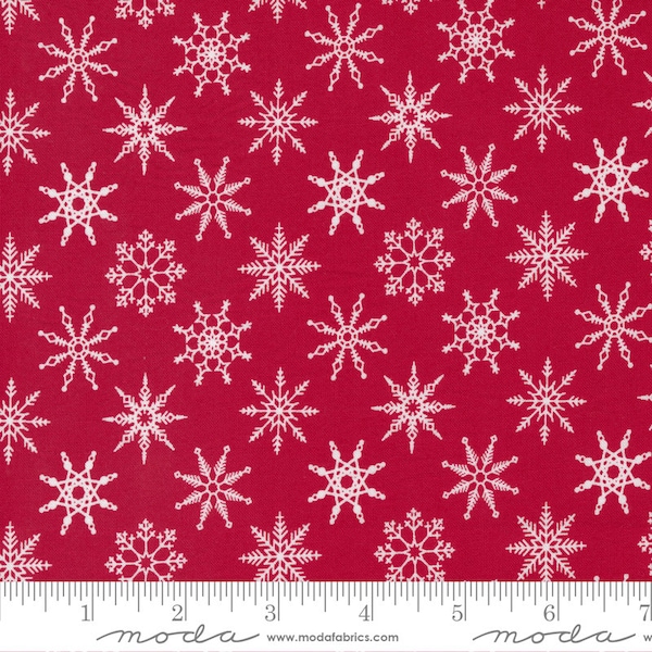 Candy Cane Lane - Snowflakes - Moda - April Rosenthal - 3 Color Options - 100% Cotton