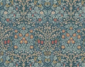 Blackthorn - Indigo - Morris & Co - Free Spirit Fabrics - Multiples Cut Continuously - 100% Cotton