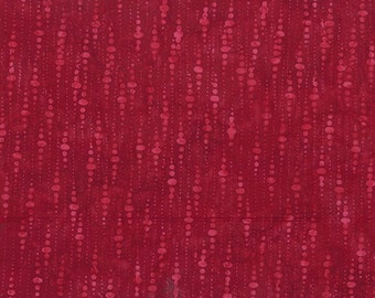 Jingle Bells Batiks - Icicles - Red Velvet - Hoffman Bali Batiks - Multiples Cut Continuously - 100% Cotton