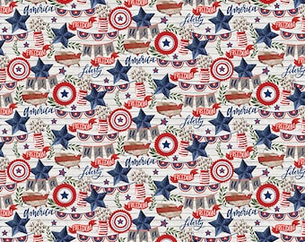 Heart of America - Heart of America - Loni Harris - 3 Wishes Fabric - 100% Cotton - Cut From Bolt - Multiple Quantities Cut Continuously