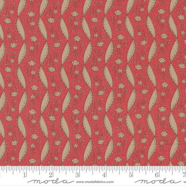 French General La Grande Soiree Versailles Stripes Floral  - 3 Color Options - Moda - Multiple Quantities Cut Continuously - 100% Cotton