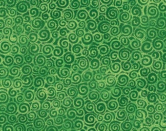 Basic Swirl Green - 1/4 yard