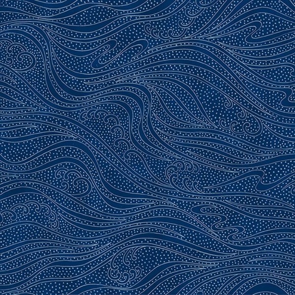 Color Movement - Lapis - Kona Bay/In The Beginning Fabrics - Blender - Swirls - 100% Cotton - Cut From Bolt - Multiples Cut Continuously