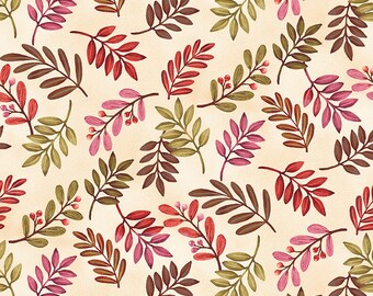 Canyon Birds Tossed Leaves - Jennifer Brinley - Studio E - 2 Color Options - Multiples Will Be Cut Continuously - 100% Cotton