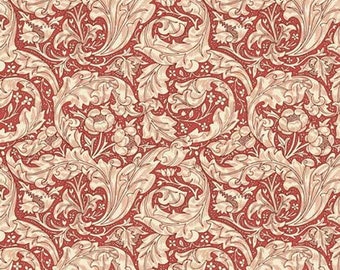Morris & Co Bachelor's Button - Red - Free Spirit Fabrics - 100% Cotton
