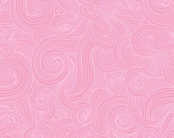 Just Color! Swirl - Carnation - 1/4 yard