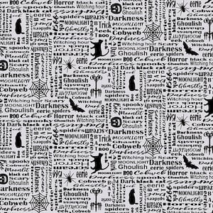 Motif mot magique de minuit - Studio E - Grace Popp - 1/4 mètre - Découpé dans un boulon - Plusieurs commandes de 1/4 mètre seront coupées en une seule pièce