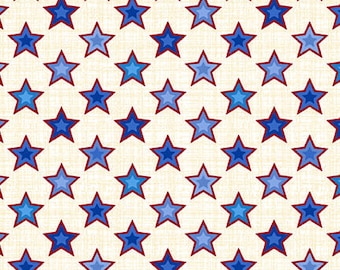 Liberty Hill - Stars - 2 Color Options - Color Principle - Henry Glass - 100% Cotton - *Multiple Quantities Cut In One Continuous Piece*