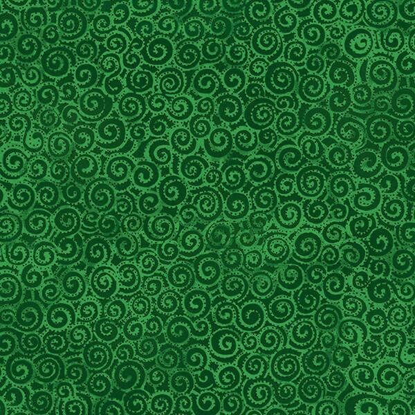 Basic Swirl Dark Green - 1/4 yard