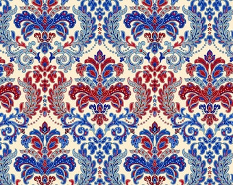 Liberty Hill - Damask - 3 Color Options - Color Principle - Henry Glass - 100% Cotton - *Multiple Quantities Cut In One Continuous Piece*