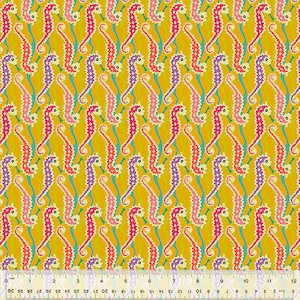 Atlantis - Seahorse - Sally Kelly - Windham Fabrics - 2 Color Options - 100% Cotton - Multiple Quantities Cut Continuously