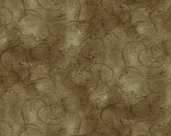 Painter's Watercolor Swirl - Sepia - 1/4 yard