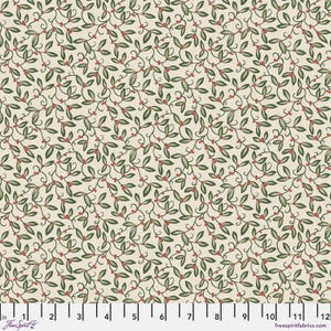 Cotswold Christmas -Mistletoe - 2 Color Options - Morris & Co - Free Spirit Fabrics - Multiples Cut Continuously - 100% Cotton