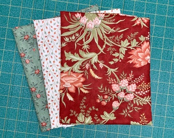 3-Yard Fabric Pack - 1 Yard of 3 Different Fabrics - 5 Options - Curated -  Designed For Use With 3-Yard Quilt Patterns - 100% Cotton