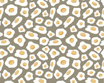 Cluck Cluck Bloom - Eggs - Clothworks - 3 Color Options - Multiples Cut Continuously - 100% Cotton