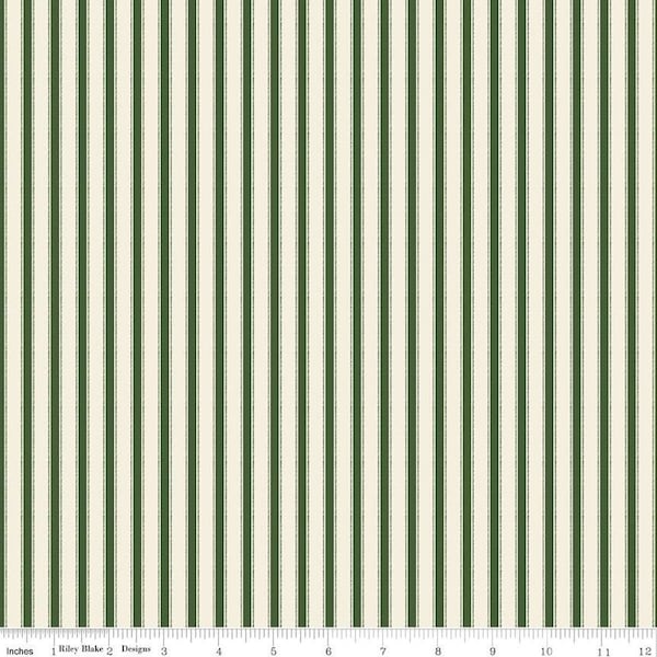 Yuletide Ticking Stripe - Riley Blake - 2 Color Options - 100% Cotton