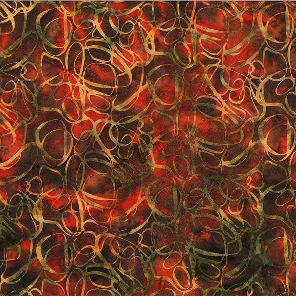 Camp Fire Batiks - Abstract Circles - Autumn - Hoffman Bali Batiks ...