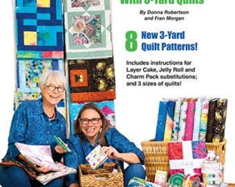 Stash Busting With 3-Yard Quilts Pattern Book - Fabric Cafe - 8 Quilt Patterns In One Book