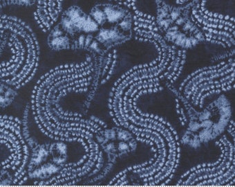 Kawa Ginko Leaf Shibori - Debbie Maddy - Moda - 6 Color Options - Cut From Bolt - Multiples Cut Continuously - 100% Cotton