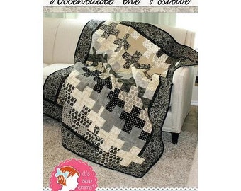 Accentuate The Positive Quilt Pattern - Paper Pattern - It's Sew Emma