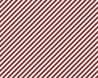 Postcard Christmas Diagonal Stripe - 3 Color Options - Clothworks - Robin Davis Studio - 100% Cotton