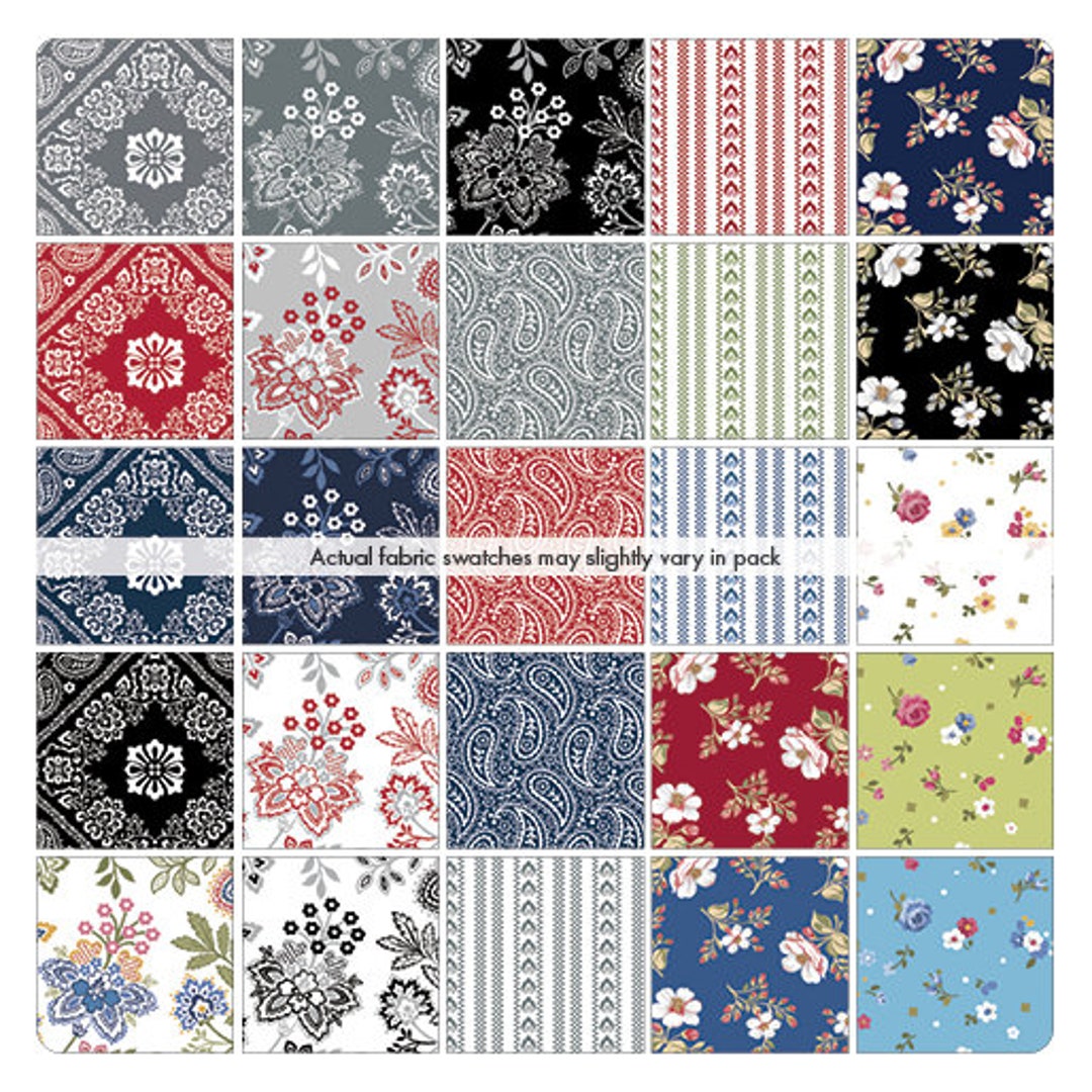 Bandana Medley 10X10 Pack Benartex 4210x10 Squares 100 Cotton Precut