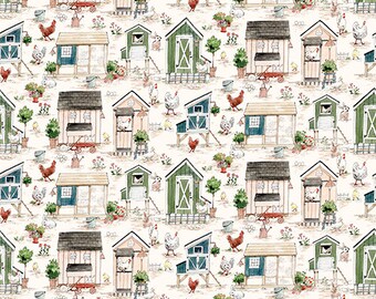 Cottontail Farm - Farm Day - 3 Wishes - Studio E Fabrics - 100% Cotton - Cut From Bolt - Multiple Quantities Cut Continuously