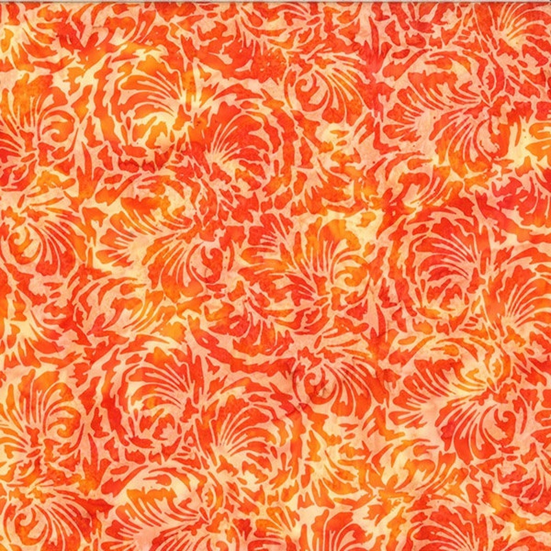 Camp Fire Batiks - Feathers - Poppy - Hoffman Bali Batiks - Multiples ...