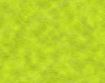 Color Movement - Citrine - Kona Bay/In The Beginning Fabrics - Blender - Swirls - 100% Cotton - Cut From Bolt - Multiples Cut Continuously