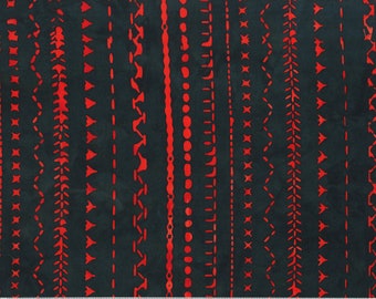 Phoenix BATIKS - Stripe - Carmine - Anthology - Windham Fabrics - 100% Cotton - Multiple Quantities Cut Continuously