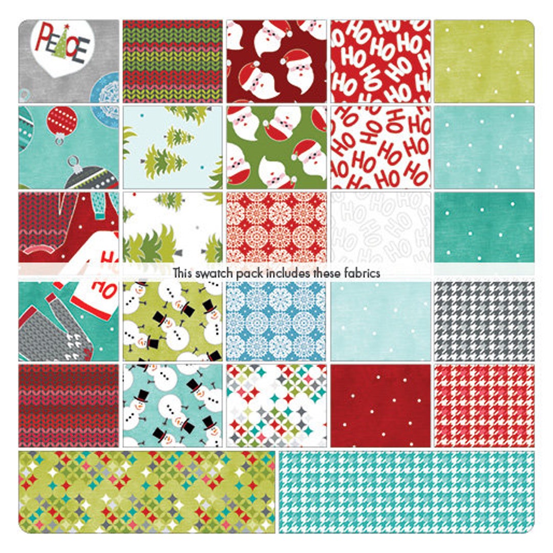 A Cozy Winter 10X10 Pack Benartex Cherry Guidry 4210x10 Squares Etsy