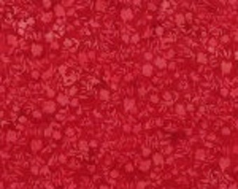 Cherry Pie Ditsy Floral - Red - Hoffman Bali Batiks - Multiples Ordered Will Be Cut Continuously - 100% Cotton