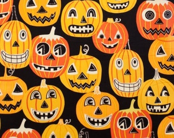 Jolly Jack O’Lanterns Black - Alexander Henry - 100% Cotton