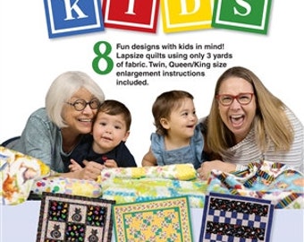 3-Yard Quilts For Kids Pattern Book - Fabric Cafe - 8 Quilt Patterns In One Book